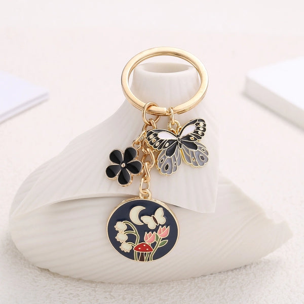 Casual Elegant Butterfly Alloy Enamel Keychain