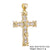 Casual Elegant Classic Style Cross Copper Plating Inlay Zircon 18k Gold Plated White Gold Plated Charms