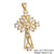 Casual Elegant Classic Style Cross Copper Plating Inlay Zircon 18k Gold Plated White Gold Plated Charms