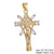 Casual Elegant Classic Style Cross Copper Plating Inlay Zircon 18k Gold Plated White Gold Plated Charms