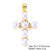 Casual Elegant Classic Style Cross Copper Plating Inlay Zircon 18k Gold Plated White Gold Plated Charms