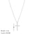 Casual Elegant Cross Stainless Steel Titanium Steel Plating Inlay Zircon Pendant Necklace