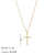 Casual Elegant Cross Stainless Steel Titanium Steel Plating Inlay Zircon Pendant Necklace