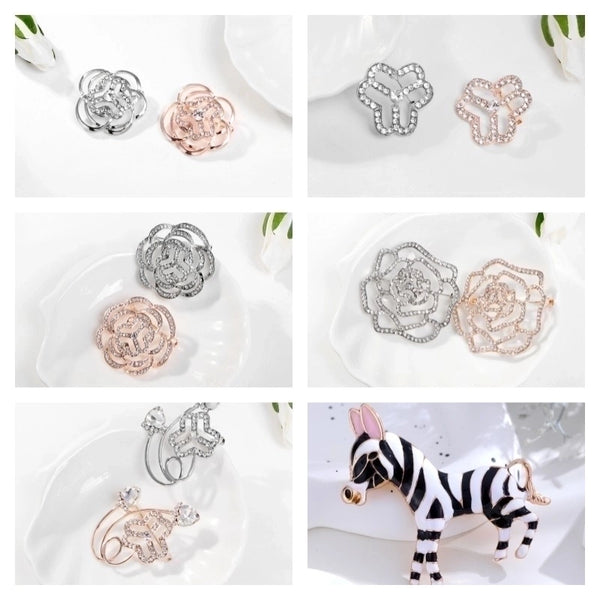 Casual Elegant Flower Alloy Inlay Rhinestones Women's Brooches