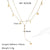 Casual Elegant Lady Geometric Star Heart Shape Stainless Steel Titanium Steel Plating Layered Necklaces Pendant Necklace