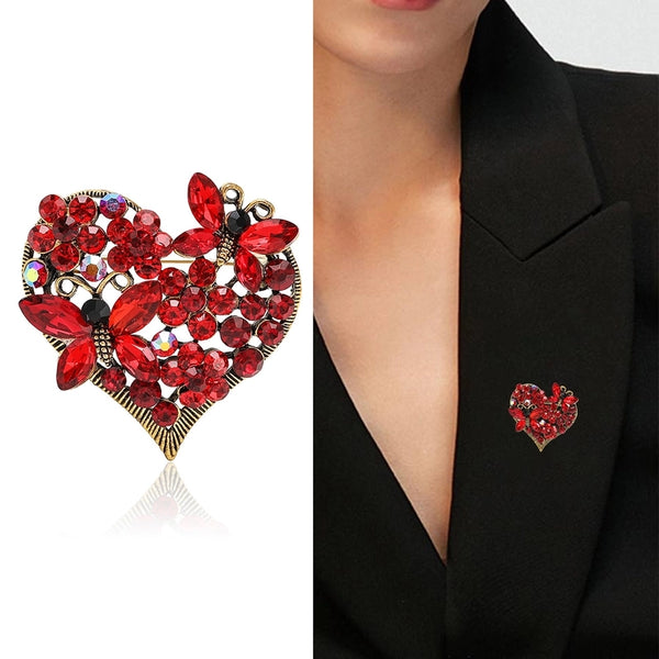 Casual Elegant Lady Pin Heart Shape Alloy Women's Brooches