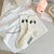 Casual Elegant Lady Women's Cherry Bear Cotton Crew Socks A Pair