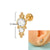 Casual Elegant Simple Style Geometric Stainless Steel Plating Inlay Zircon Lip Stud