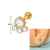 Casual Elegant Simple Style Geometric Stainless Steel Plating Inlay Zircon Lip Stud