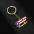 Casual Ethnic Style National Flag 201 Stainless Steel Enamel 18K Gold Plated Bag Pendant Keychain