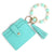 Casual Ethnic Style Sunflower Solid Color Leopard Pu Leather Beaded Tassel Keychain