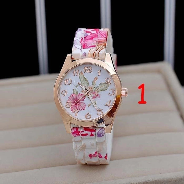 Casual Flower Buckle Quartz Women's Watches