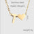 Casual French Style Letter Heart Shape Stainless Steel Plating 18k Gold Plated Pendant Necklace