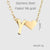 Casual French Style Letter Heart Shape Stainless Steel Plating 18k Gold Plated Pendant Necklace