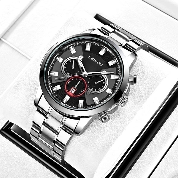 Casual Geometric Buckle Quartz Men's Watches