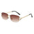 Casual Geometric Pc Square Frameless Women's Sunglasses