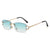 Casual Geometric Pc Square Frameless Women's Sunglasses