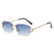 Casual Geometric Pc Square Frameless Women's Sunglasses