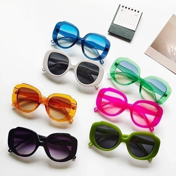 Casual Geometric Uv400 Resin Oval Frame Full Frame Women's Sunglasses