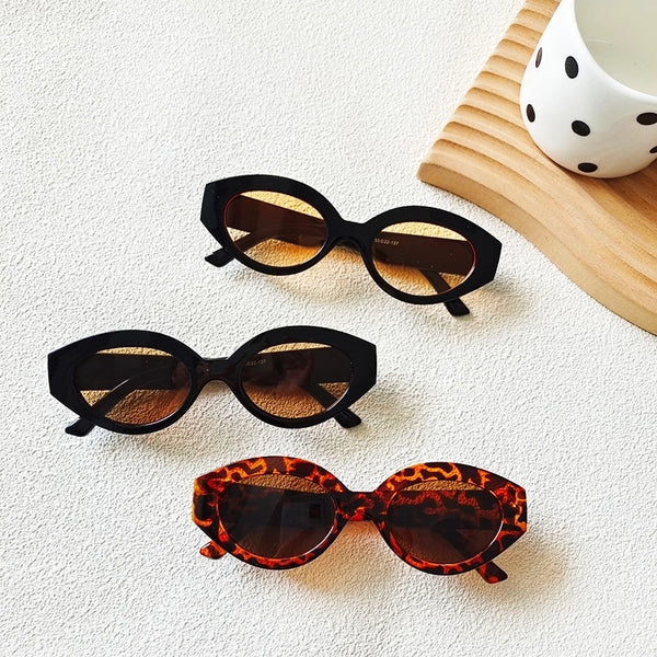 Casual Hawaiian Vacation Solid Color Pc Resin Oval Frame Full Frame Women's Sunglasses