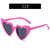 Casual Heart Shape Ac Butterfly Frame Full Frame Women's Sunglasses