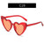 Casual Heart Shape Ac Butterfly Frame Full Frame Women's Sunglasses