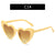 Casual Heart Shape Ac Butterfly Frame Full Frame Women's Sunglasses