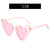 Casual Heart Shape Ac Butterfly Frame Full Frame Women's Sunglasses