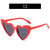 Casual Heart Shape Ac Butterfly Frame Full Frame Women's Sunglasses