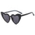 Casual Heart Shape Ac Butterfly Frame Full Frame Women's Sunglasses