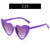 Casual Heart Shape Ac Butterfly Frame Full Frame Women's Sunglasses