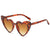 Casual Heart Shape Ac Butterfly Frame Full Frame Women's Sunglasses