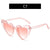 Casual Heart Shape Ac Butterfly Frame Full Frame Women's Sunglasses