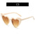 Casual Heart Shape Ac Butterfly Frame Full Frame Women's Sunglasses