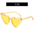 Casual Heart Shape Ac Butterfly Frame Full Frame Women's Sunglasses