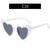 Casual Heart Shape Ac Butterfly Frame Full Frame Women's Sunglasses