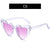 Casual Heart Shape Ac Butterfly Frame Full Frame Women's Sunglasses