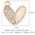 Casual Heart Shape Butterfly Zircon Copper Wholesale Jewelry Accessories