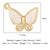 Casual Heart Shape Butterfly Zircon Copper Wholesale Jewelry Accessories