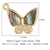 Casual Heart Shape Butterfly Zircon Copper Wholesale Jewelry Accessories