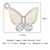 Casual Heart Shape Butterfly Zircon Copper Wholesale Jewelry Accessories