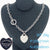 Casual Heart Shape Stainless Steel Titanium Steel Plating Bracelets Necklace