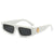 Casual Hip-hop Flower Ac Square Full Frame Men's Sunglasses