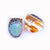 Casual Irregular Agate Brass Natural Stone Wholesale Open Ring