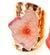 Casual Irregular Crystal Agate Gold Plated Crystal Wholesale Open Ring