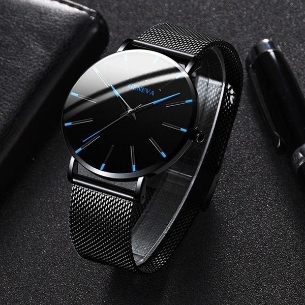 Casual Letter Buckle Quartz Men's Watches