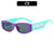 Casual Letter Color Block Ac Square Full Frame Kids Sunglasses