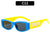 Casual Letter Color Block Ac Square Full Frame Kids Sunglasses