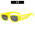 Casual Letter Color Block Ac Square Full Frame Kids Sunglasses