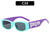 Casual Letter Color Block Ac Square Full Frame Kids Sunglasses